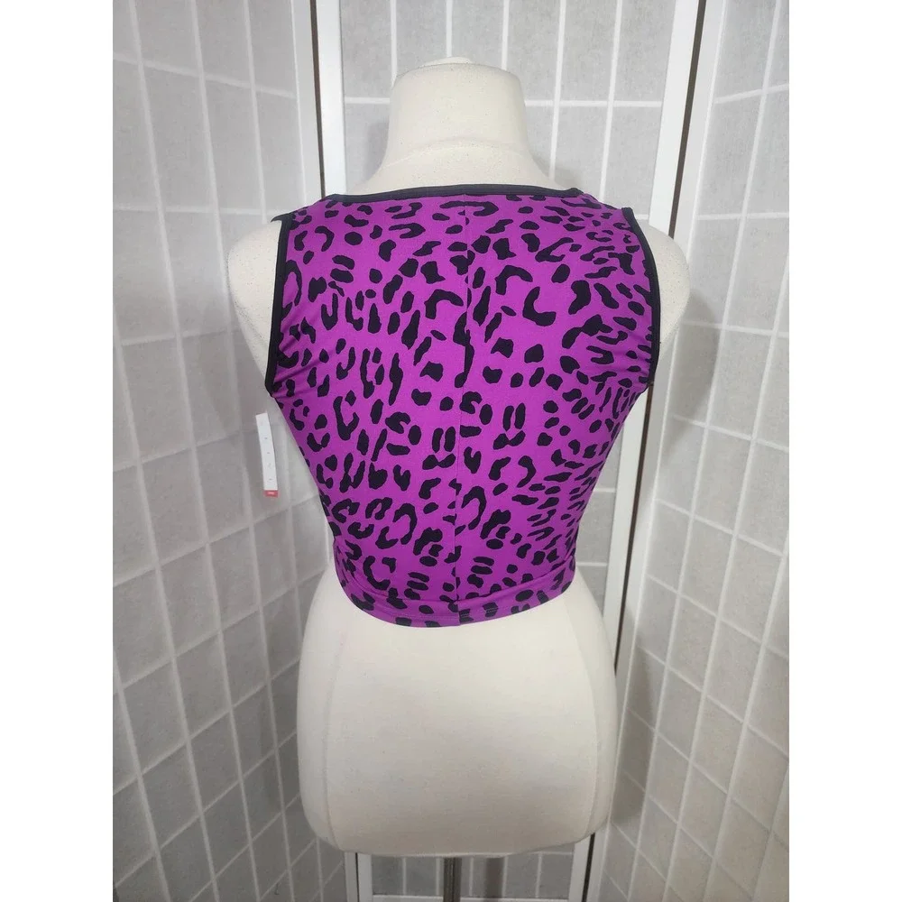NWT Lane Bryant LIVI Animal Print V-Neck Crop Tank Top Plus Size: 14/16 (1X) - Picture 4 of 5